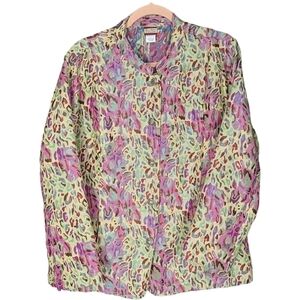 L - Tudor Court | Colourful Cheetah Print Jacket with Silver Cage Buttons